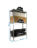 Estanteria 2000x2100x450 SIMONFORTE 2104/3 METAL GALVA/GALVA marca SIMONRACK