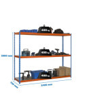 Estanteria 2000x2400x750 SIMONFORTE 2407/3 METAL AZUL/NARANJA/GALVA marca SIMONRACK