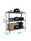 Estanteria 2000x2400x900 SIMONFORTE 2409/3 METAL GRIS/GALVA marca SIMONRACK