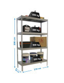 Estanteria 2000x2100x600 SIMONFORTE 2106/4 METAL GALVA/GALVA marca SIMONRACK