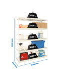 Estanteria 2000x1500x600 SIMONFORTE 1506/5 METAL BLANCO/GALVA marca SIMONRACK
