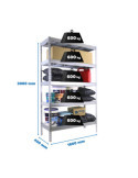 Estanteria 2000x1800x450 SIMONFORTE 1804/5 METAL GALVA/GALVA marca SIMONRACK