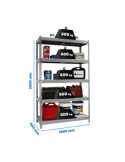 Estanteria 2000x1800x600 SIMONFORTE 1806/5 METAL GRIS/GALVA marca SIMONRACK