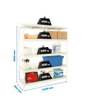Estanteria 2000x2400x900 SIMONFORTE 2409/5 METAL BLANCO/GALVA marca SIMONRACK