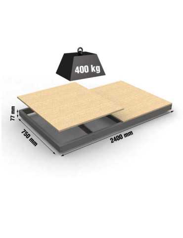 Estanteria 77x2400x750 SIMONFORTE EA 2407 CHIPBOARD GRIS marca SIMONRACK