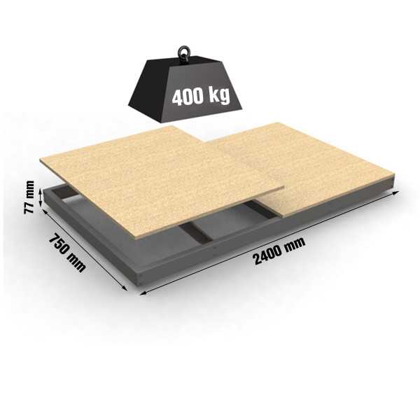 Estanteria 77x2400x750 SIMONFORTE EA 2407 CHIPBOARD GRIS marca SIMONRACK