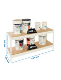 Estanteria 900x1200x450 SIMONFORTE 1204/2 CHIPBOARD 900 BLANCO/MADERA marca SIMONRACK