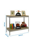 Estanteria 900x1200x450 SIMONFORTE 1204/2 CHIPBOARD 900 GALVA/MADERA marca SIMONRACK