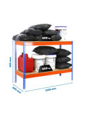 Estanteria 900x1200x600 SIMONFORTE 1206/2 CHIPBOARD 900 AZUL/NARAN/MAD marca SIMONRACK