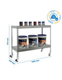 Estanteria 975x1200x450 SIMONFORTE MOB. 1204/2 METAL 900 GALVA/GALVA marca SIMONRACK