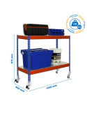 Estanteria 975x1200x600 SIMONFORTE MOB. 1206/2 METAL 900 AZUL/NAR/GALV marca SIMONRACK
