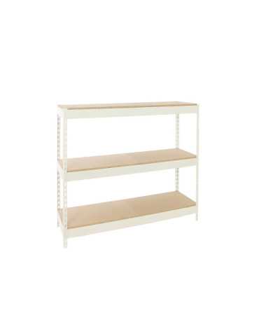 Estanteria 1500x1200x450 SIMONFORTE 1204/3 CHIPBOARD 1500 BLANCO/MADERA marca SIMONRACK 2