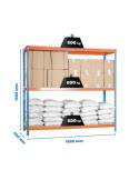 Estanteria 1500x1500x450 SIMONFORTE 1504/3 CHIPBOARD 1500 AZ/NAR/MAD marca SIMONRACK