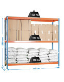 Estanteria 2000x2100x450 SIMONFORTE 2104/3 CHIPBOARD AZUL/NARANJA/MADER marca SIMONRACK
