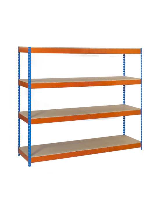 Estanteria 2000x1500x450 SIMONFORTE 1504/4 CHIPBOARD AZUL/NARANJA/MADER marca SIMONRACK