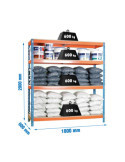 Estanteria 2000x1800x600 SIMONFORTE 1806/4 CHIPBOARD AZUL/NARANJA/MADER marca SIMONRACK
