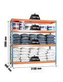 Estanteria 2000x2100x600 SIMONFORTE 2106/4 CHIPBOARD AZUL/NARANJA/MADER marca SIMONRACK