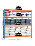 Estanteria 2000x2100x900 SIMONFORTE 2109/4 CHIPBOARD AZUL/NARANJA/MADER marca SIMONRACK