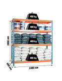 Estanteria 2000x2400x600 SIMONFORTE 2406/4 CHIPBOARD AZUL/NARANJA/MADER marca SIMONRACK