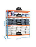 Estanteria 2000x2400x750 SIMONFORTE 2407/4 CHIPBOARD AZUL/NARANJA/MADER marca SIMONRACK