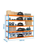 Estanteria 2500x1200x600 SIMONFORTE 1206/5 CHIPBOARD 2500 AZ/NAR/MAD marca SIMONRACK