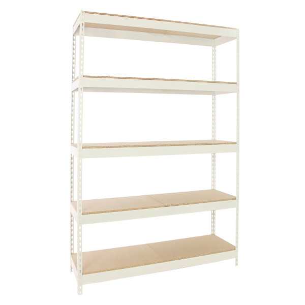 Estanteria 3000x1200x600 SIMONFORTE 1206/5 CHIPBOARD 3000 BLANCO/MADERA marca SIMONRACK
