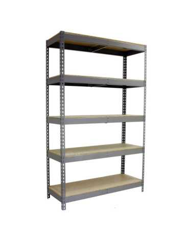 Estanteria 3000x1200x600 SIMONFORTE 1206/5 CHIPBOARD 3000 GRIS/MADERA marca SIMONRACK 2