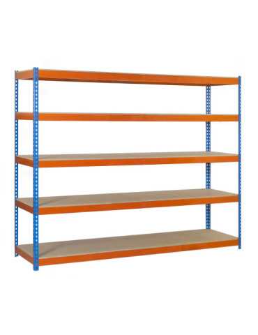 Estanteria 2000x1500x450 SIMONFORTE 1504/5 CHIPBOARD AZUL/NARANJA/MADER marca SIMONRACK 2