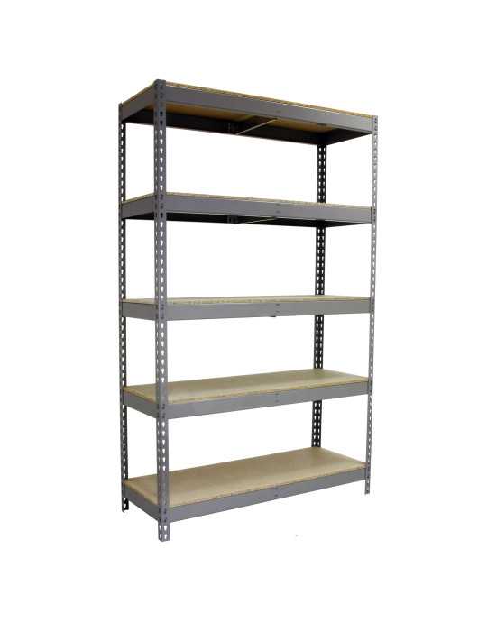 Estanteria 3000x1500x600 SIMONFORTE 1506/5 CHIPBOARD 3000 GRIS/MADERA marca SIMONRACK