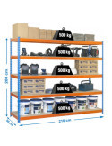 Estanteria 2000x2100x900 SIMONFORTE 2109/5 CHIPBOARD AZUL/NARANJA/MADER marca SIMONRACK