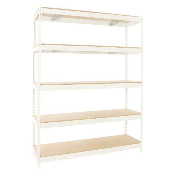 Estanteria 2000x2400x600 SIMONFORTE 2406/5 CHIPBOARD BLANCO/MADERA marca SIMONRACK