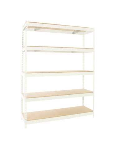 Estanteria 2000x2400x750 SIMONFORTE 2407/5 CHIPBOARD BLANCO/MADERA marca SIMONRACK 2