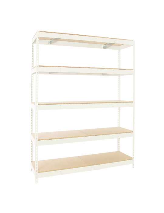 Estanteria 2000x2400x900 SIMONFORTE 2409/5 CHIPBOARD BLANCO/MADERA marca SIMONRACK
