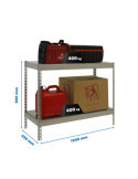 Estanteria 900x1200x450 ECOFORTE 1204/2 METAL 900 GALVA/GALVA marca SIMONRACK