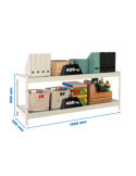Estanteria 900x1500x450 ECOFORTE 1504/2 METAL 900 BLANCO/GALVA marca SIMONRACK