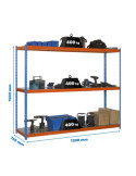 Estanteria 1500x1200x750 ECOFORTE 1207/3 METAL 1500 AZUL/NARANJA/GALVA marca SIMONRACK