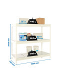 Estanteria 2000x1200x750 ECOFORTE 1207/3 METAL BLANCO/GALVA marca SIMONRACK