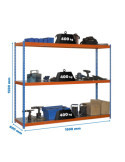 Estanteria 1500x1500x600 ECOFORTE 1506/3 METAL 1500 AZUL/NARANJA/GALVA marca SIMONRACK