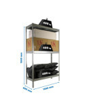 Estanteria 1500x1500x600 ECOFORTE 1506/3 METAL 1500 GALVA/GALVA marca SIMONRACK