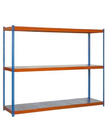 Estanteria 1500x1500x750 ECOFORTE 1507/3 METAL 1500 AZUL/NARANJA/GALVA marca SIMONRACK 2