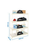 Estanteria 2000x1200x750 ECOFORTE 1207/4 METAL BLANCO/GALVA marca SIMONRACK