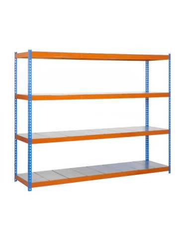 Estanteria 2000x1500x450 ECOFORTE 1504/4 METAL AZUL/NARANJA/GALVA marca SIMONRACK 2