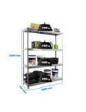 Estanteria 2000x1800x750 ECOFORTE 1807/4 METAL GALVA/GALVA marca SIMONRACK