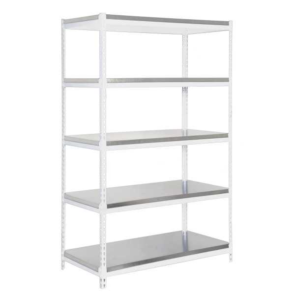 Estanteria 2000x1000x600 BRICOFORTE 1006/5 METAL BLANCO/GALVA marca SIMONRACK