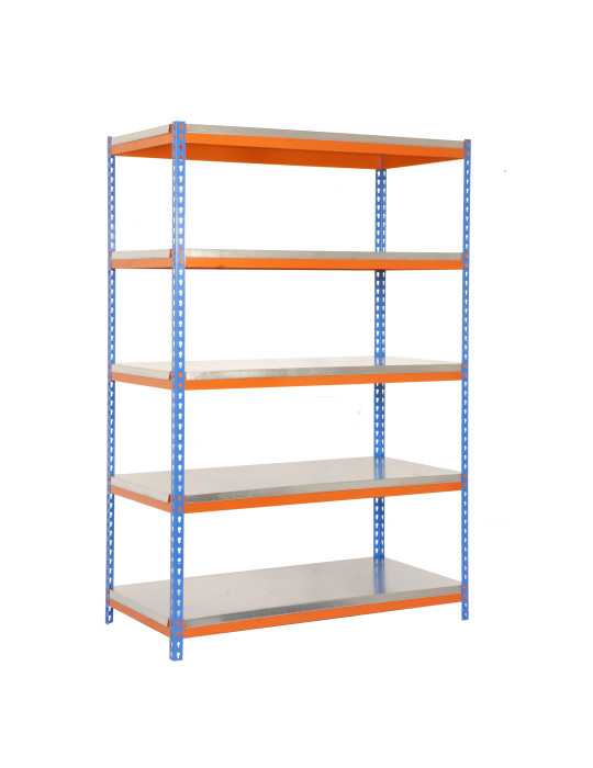 Estanteria 2000x1200x450 BRICOFORTE 1204/5 METAL AZUL/NARANJA/GALVA marca SIMONRACK