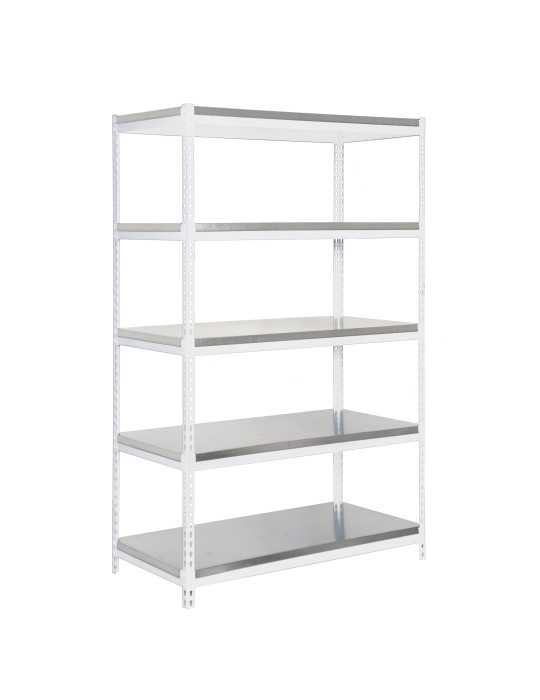 Estanteria 2000x1200x450 BRICOFORTE 1204/5 METAL BLANCO/GALVA marca SIMONRACK
