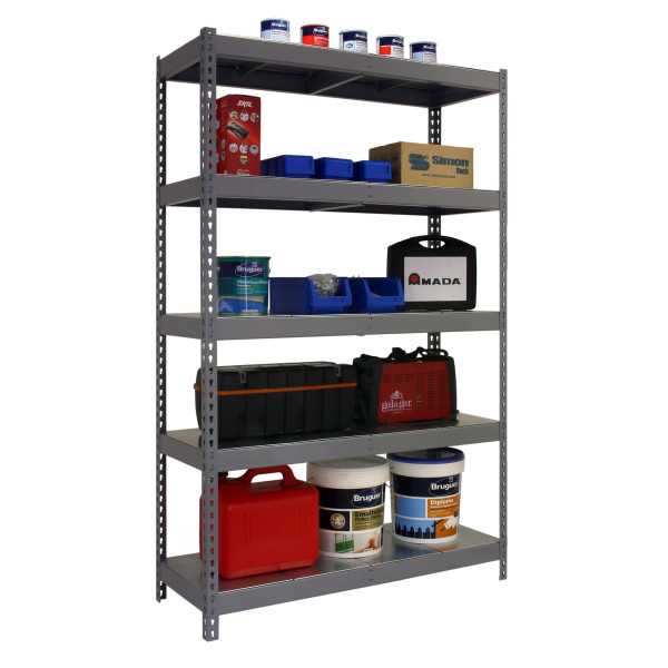 Estanteria 2000x1200x600 BRICOFORTE 1206/5 METAL GRIS/GALVA marca SIMONRACK