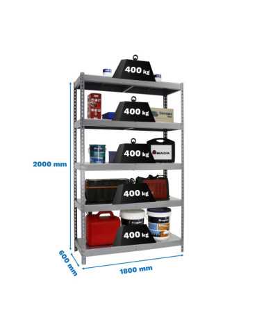 Estanteria 2000x1800x600 ECOFORTE 1806/5 METAL GRIS/GALVA marca SIMONRACK