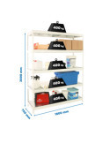 Estanteria 2000x1800x750 ECOFORTE 1807/5 METAL BLANCO/GALVA marca SIMONRACK