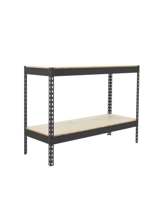 Estanteria 900x1200x600 ECOFORTE 1206/2 CHIPBOARD 900 ANTRACITA/MADERA marca SIMONRACK